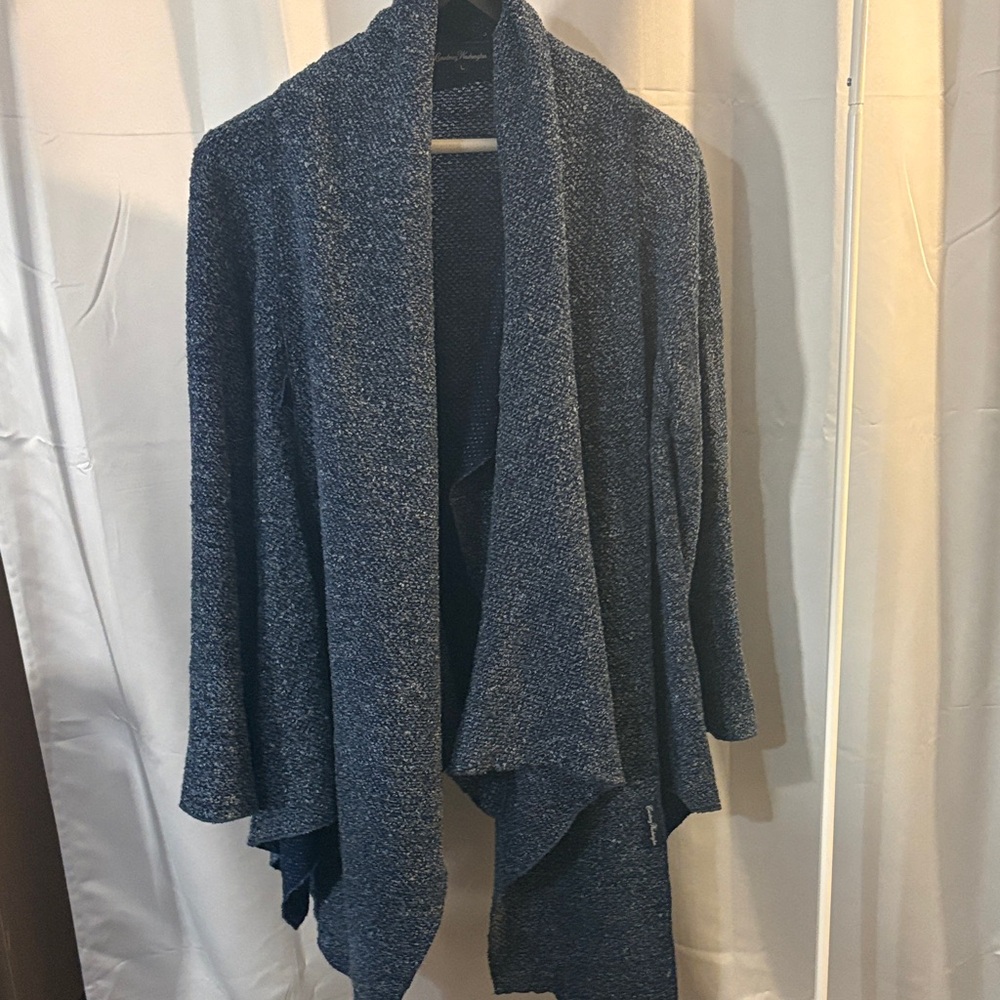 Elegant Navy Open Front Cardigan